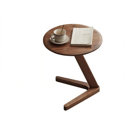 Largeur: 17,72 po, profondeur: 17,72 po, hauteur: 20,08 po - table de bout de qualité supérieure, design élégant, fabrication raffinée, finition noyer riche