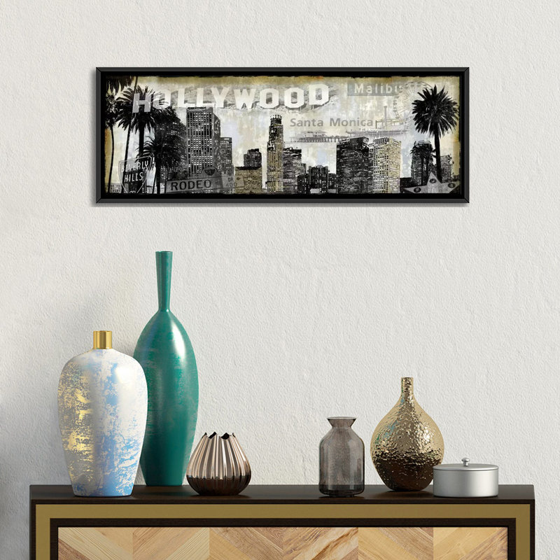 «L.A. «Perspectives», impression sur toile, H 20 po x l 60 po x P 1,5 po, Toile encadrée noire