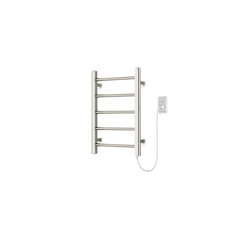 Ryton Wall Mount Electric Towel Warmer, 26" H x 18" W x 5.19" D, Polished Nickel