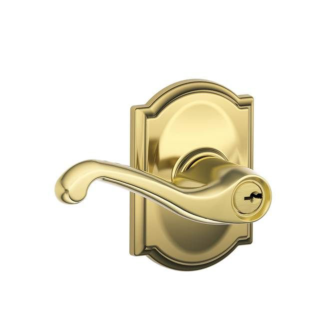 Flair Lever with Camelot Trim Keyed Entry Lock
