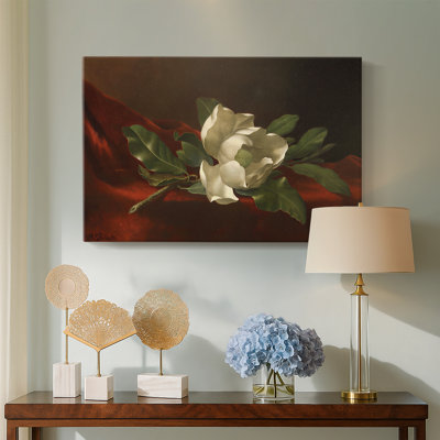 Magnolia Grandiflora (Magnolia on Red Velvet)-Martin Johnson Heade-Gallery Wrapped Canvas-c. 1885–1890