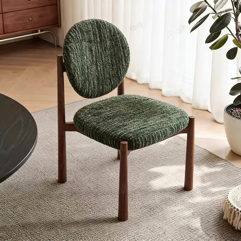 51cm H Fabric Upholstered Side Chair, Green