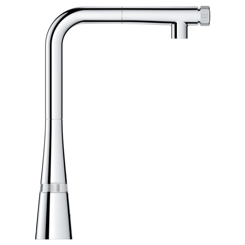 Zedra Smartcontrol Pull Out Touch Bar Faucet, Starlight Chrome