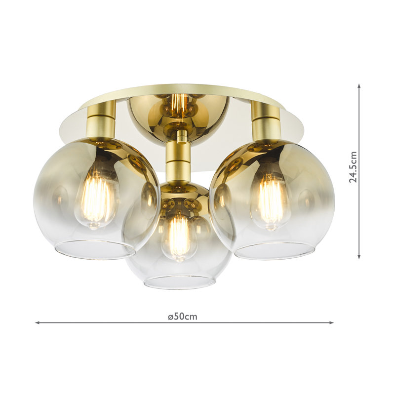 Abony Glass Semi Flush Mount