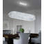 Lustre 32 po ovale moderne en cristal argenté-130141331