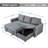 Reversible Sectional Sofa with Pull Out Bed and Storage For Limited Spaces-111009470