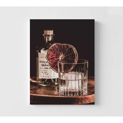 Colorful Sipping Gin Print - Modern Home Bar Wall Decor