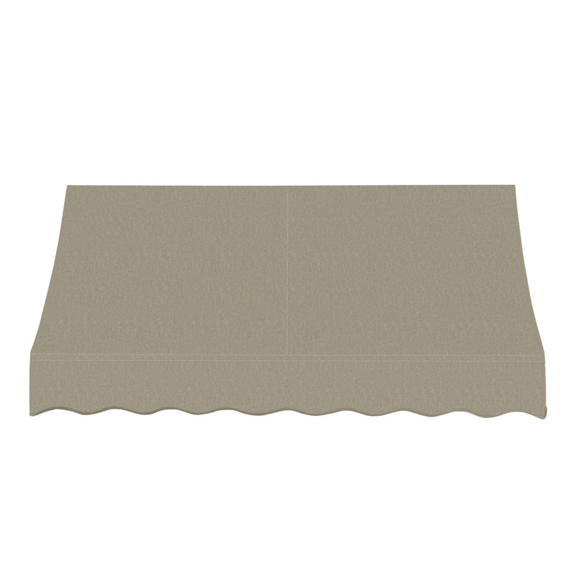 Auvent fixe en tissu acrylique Awantech Nantucket, H 31 po x l 64,5 po x P 24 po, Sac en toile de jute