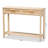 Chanay Mid-Century Modern Wood 2-Drawer Console Table with Natural Rattan