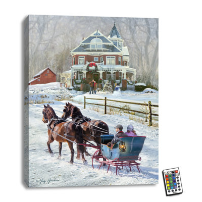 Sleigh Ride 18x24 Fully Illuminated ColorChange LED Print