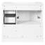 Meuble-lavabo de 36 po avec cadre en bois massif, 4 tiroirs à pleine extension, armoire et portes à fermeture douce, poignées en métal exquises, évier en résine autoportant en bois, tablette, pratique et lisse-835557387