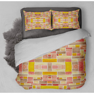 Velvet Twill Geometric Shapes Comforter