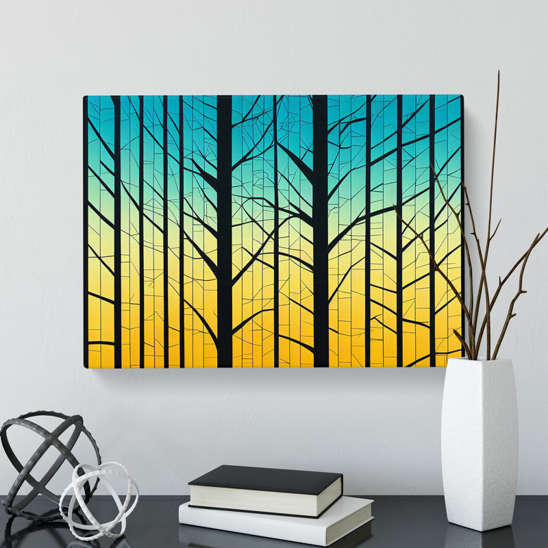 Exceptional Abstract Forest - Wrapped Canvas