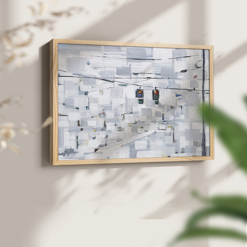 Stop on White -Framed Print - Restickable, Natural, 11" H x 14" W