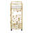 Larkynn Gold Finish Foliage Bar Cart With Mirror Top And Bottom