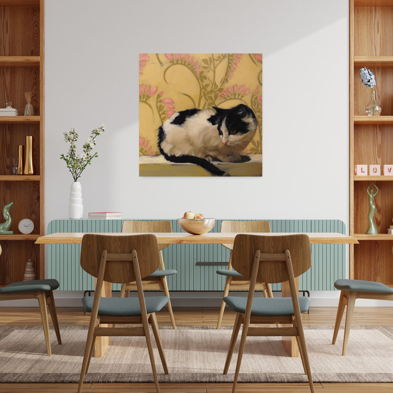 Art de chat contemporain Freesia Fran, H 36 po x l 36 po