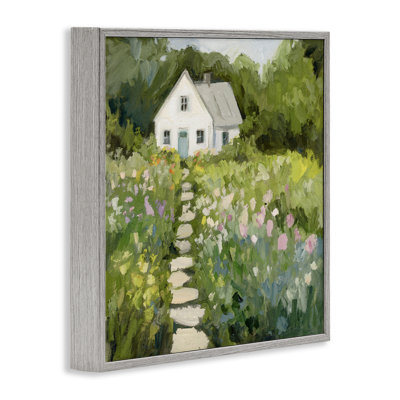 Abstract Cottage on Hill  Giclee Art, design by Victoria Barnes