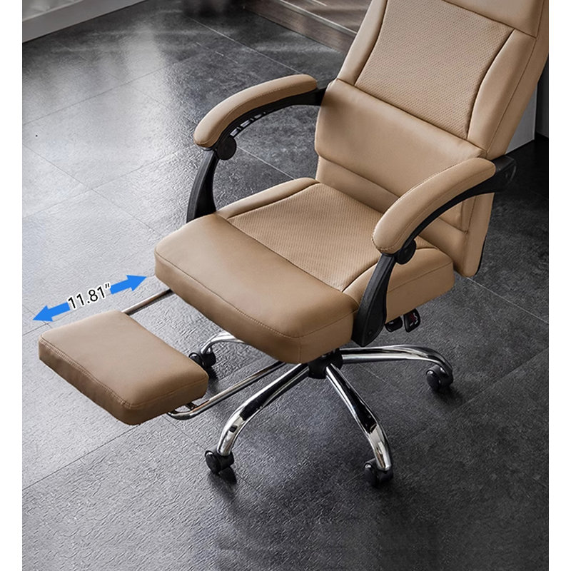 Chaise de bureau moderne en cuir multifonction