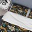 Ensemble de housse de couette en damas Black And Gold Damask Flower Blossoms-1369274382