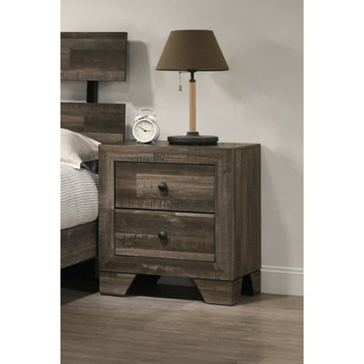 Table de chevet 2 tiroirs - Solution de rangement pour chambre à coucher en bois