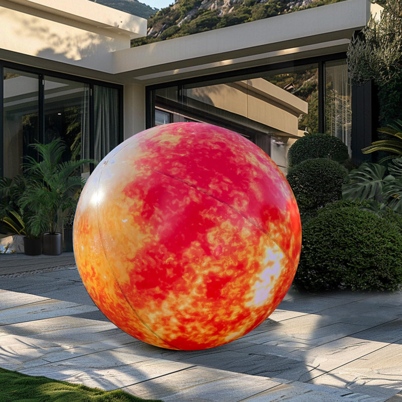 Boule gonflable de 40 po avec DEL, décoration pour installation solaire, musée et scène 1 PC (pompe incluse), 40"