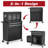 8-Drawer Tool Chest with Wheels，2-In-1 Detachable Metal Toolbox Storage Cabinet Organizer（Black）-387632458