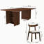 Ensemble de table de salle à manger de 78 pouces pour 6 personnes avec base de rangement et 6 chaises rembourrées en polyuréthane, rustique moderne-133467123-133467125-133467127-133467128