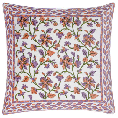 Mentera Floral Square Throw Cushion