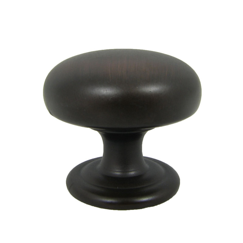 Oil Rubbed Bronze Round Cabinet Knob with Mounting Hardware