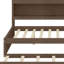 Lit de jour en bois avec tablettes de rangement, USB, DEL et lit gigogne-472148015