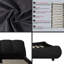 Très grand lit plateforme tapissier avec très grande tête de lit moelleuse, structure en pin massif - Aucun sommier requis - Matelas de soutien 6 po / 8 po / 10 po / 12 po - Noir-1911869802