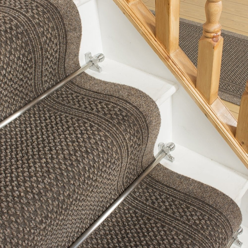 Runner Abe Solid Colour Indoor Area Rug, Runner Brown 80cm x 900cm