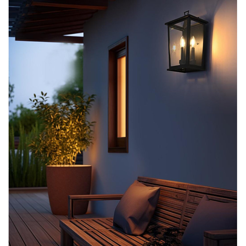 Gramercy Ohearn 9.5 Inch Outdoor Wall Sconce in Black