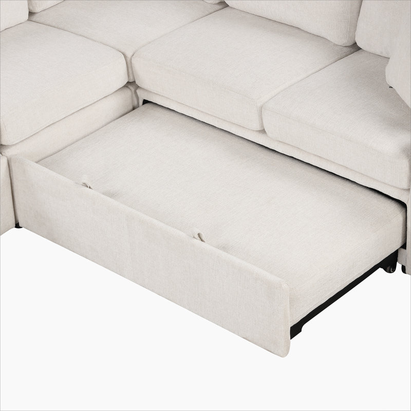 Canapé-lit modulaire convertible en L 109,1 po