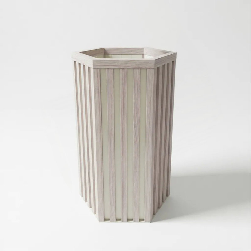 Hexagon Column Planter SM, H 22,25 po x l 13,5 po x P 11,75 po, Brun cendré