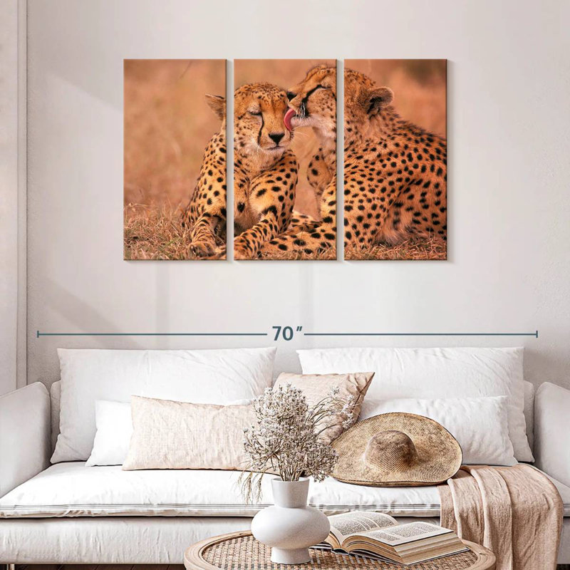 Brampt Sweet Loving Cheetahs, 28" H x 45" W