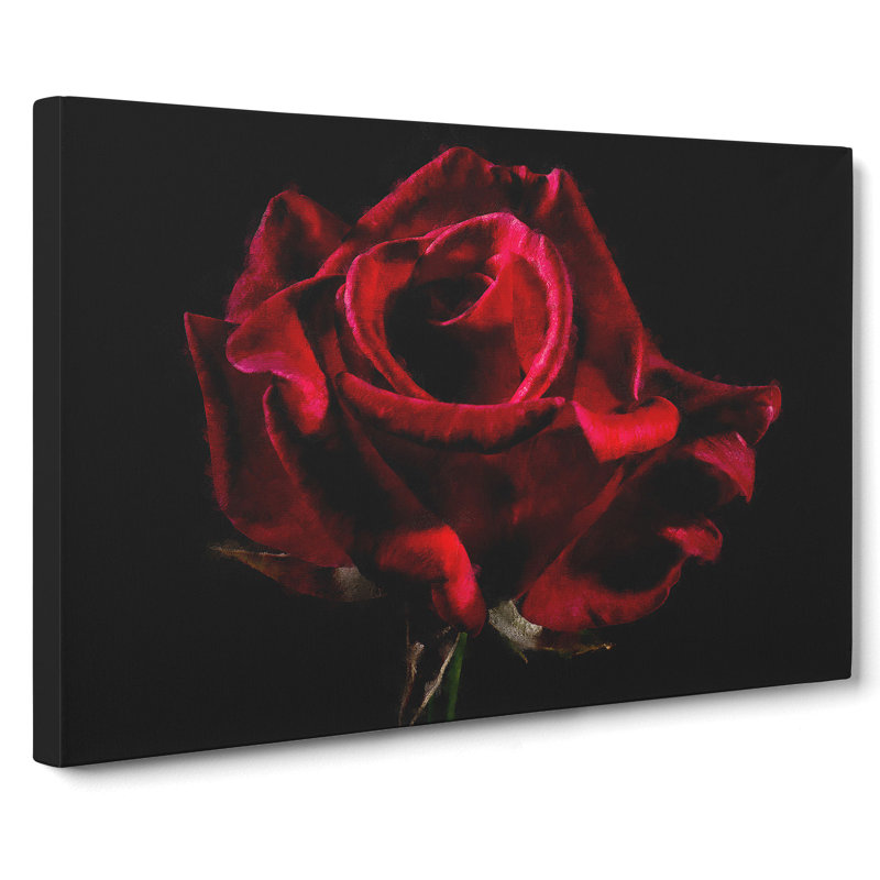 Red Rose Flower Vol.3 - Wrapped Canvas, 35cm H x 50cm W x 3cm D