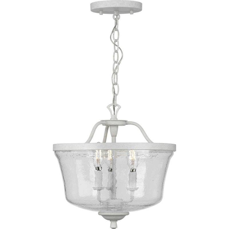 Lustre cylindrique unique à 3 lumières Ermengarda, Blanc chalet