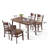 Rowley 5-Piece Solid Wood Modern Rectangular Dining Table Set with 4 Chairs-91296823