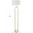 Metal Arched Gold Table Lamp with Drum Shade-91864068