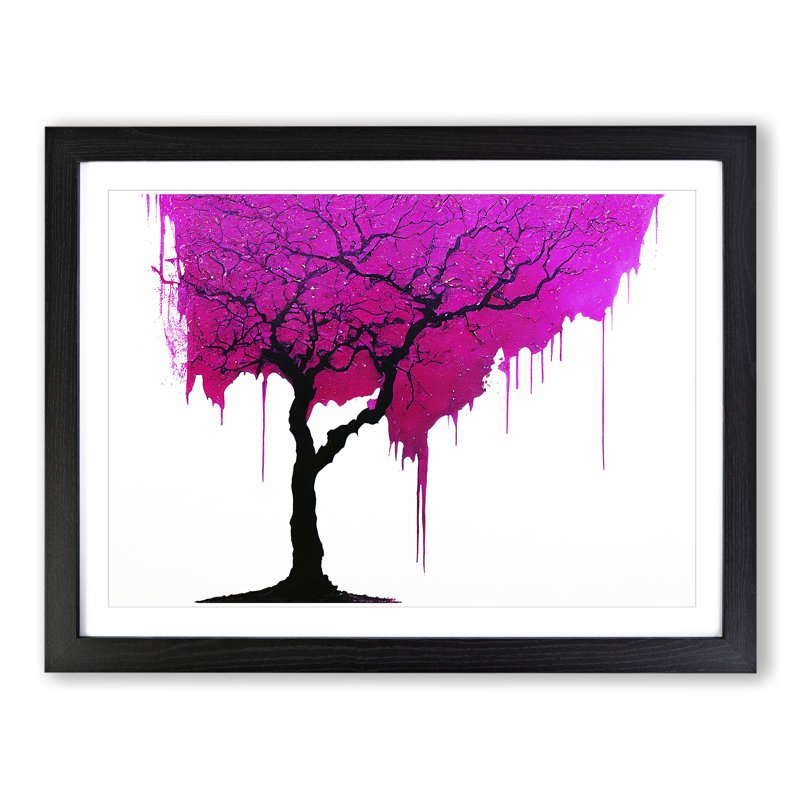 Glamorous Blossom Tree - Framed Print, Black, 46cm H x 64cm W x 2cm D