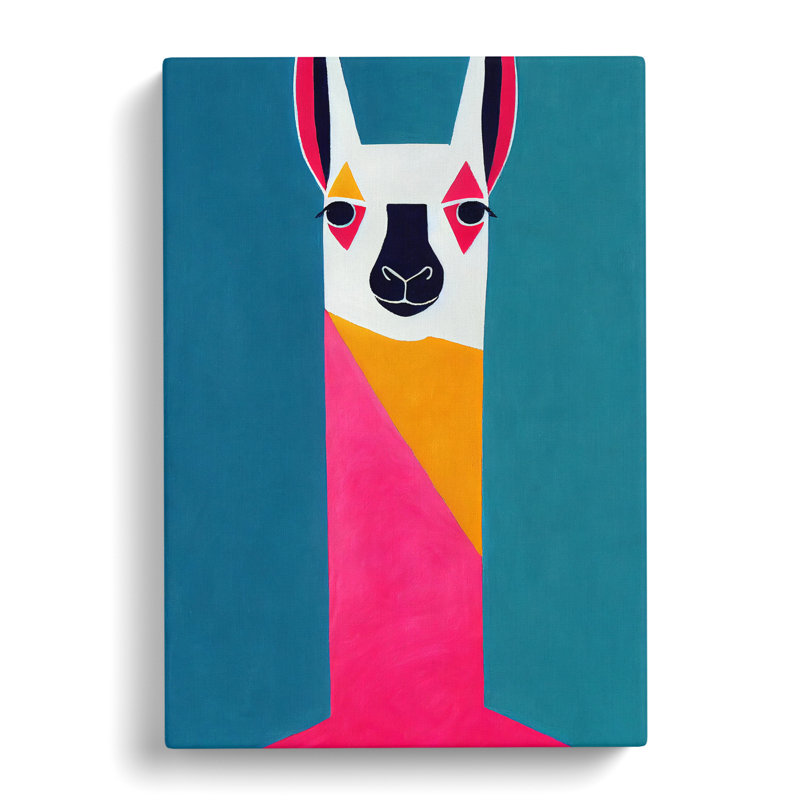 Llama Minimalism Vol.1 - Wrapped Canvas, 50cm H x 35cm W x 3cm D