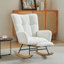 Chaise berçante moderne, fauteuil oscillant rembourré avec dossier haut, fauteuil berçant d'appoint-152987436
