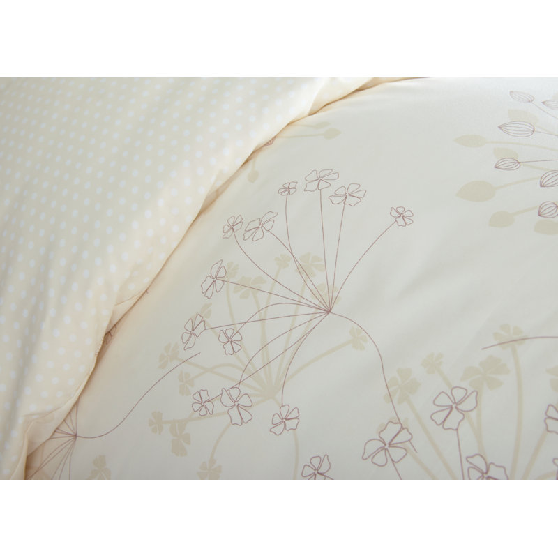 Ensemble de housse de couette réversible à motif floral doux Vilano Choice, Très grand/très grand californien Couette pour t
