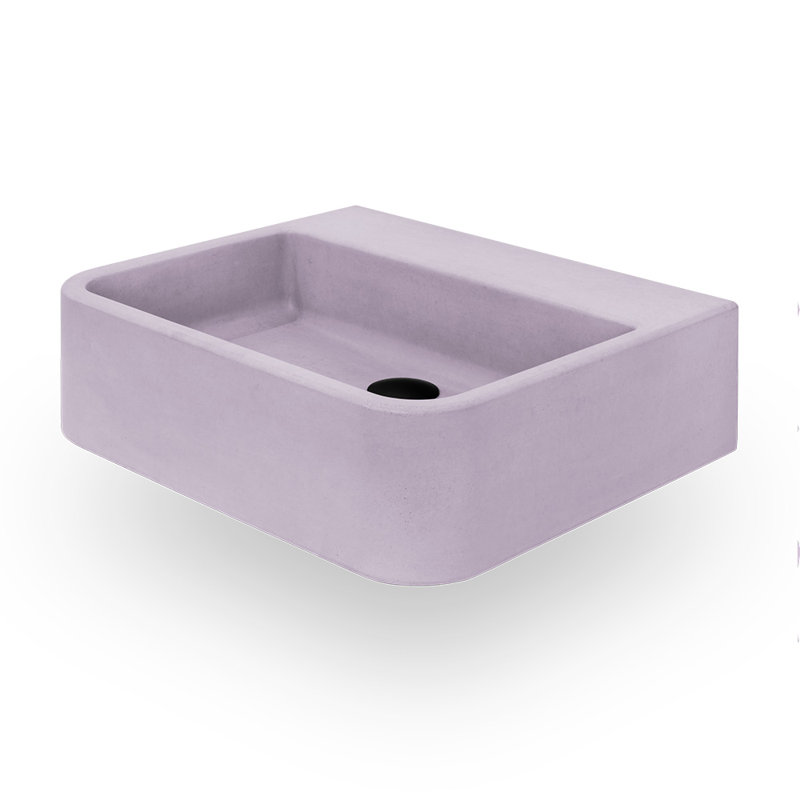 Newterra 22" Undermount/Wall/Vessel Bathroom Sink, Lilac, No Holes