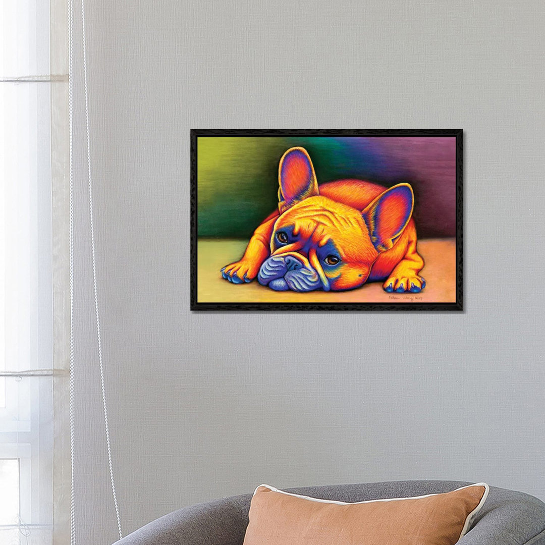 Daydreamer - Französische Bulldogge von Rebecca Wang - Galerie-verpackte Leinwand Giclée