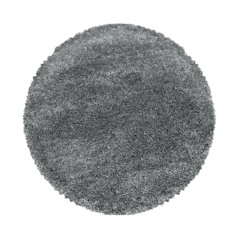 Beate Solid Colour Shag Area Rug, Round 200cm