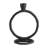 Round Ring Taper Candle Holder for Modern Home Decor - Sculptural Candle Holder for Tabletop Centerpiece and Living Room Decor - Black-87058139-87058137