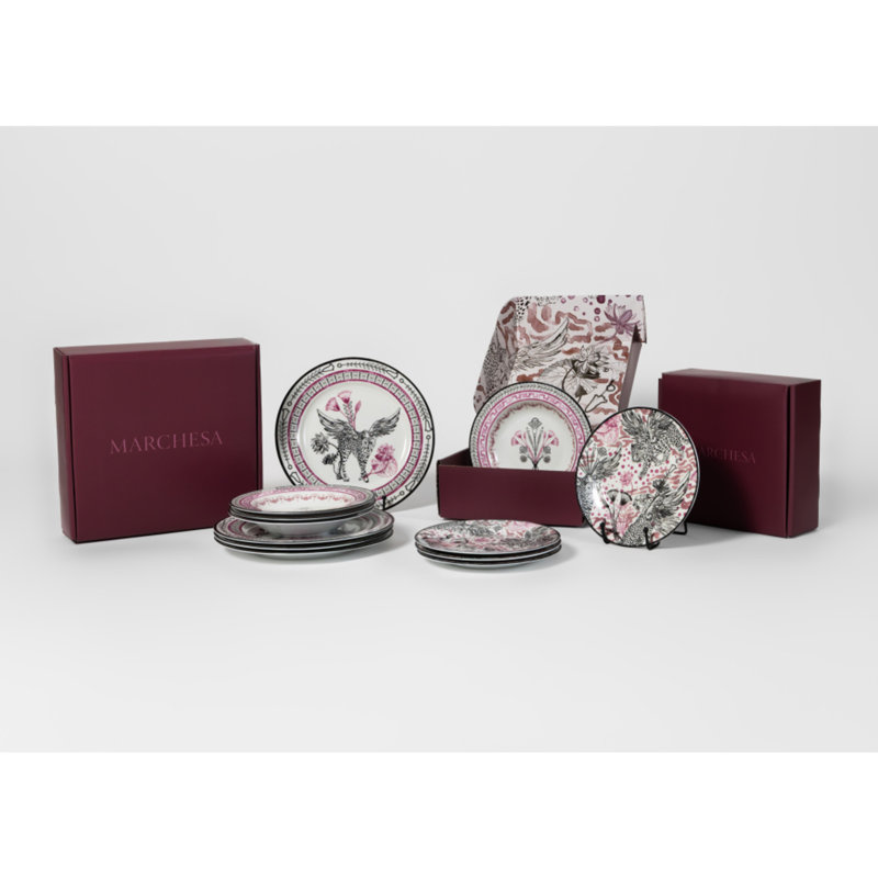Marchesa Serengeti 12-Piece Dinnerware Set Porcelain