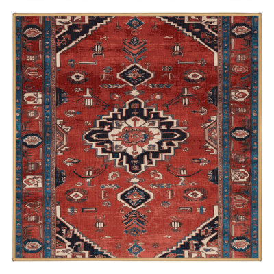 Tapis brun lavable à la machine